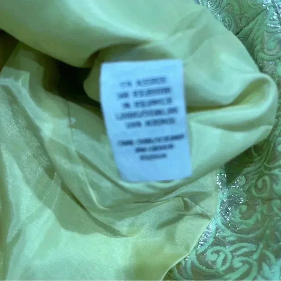 Vintage Cynthia Steffe lime green and gold foil decorative cropped jacket - Picture 5 of 9